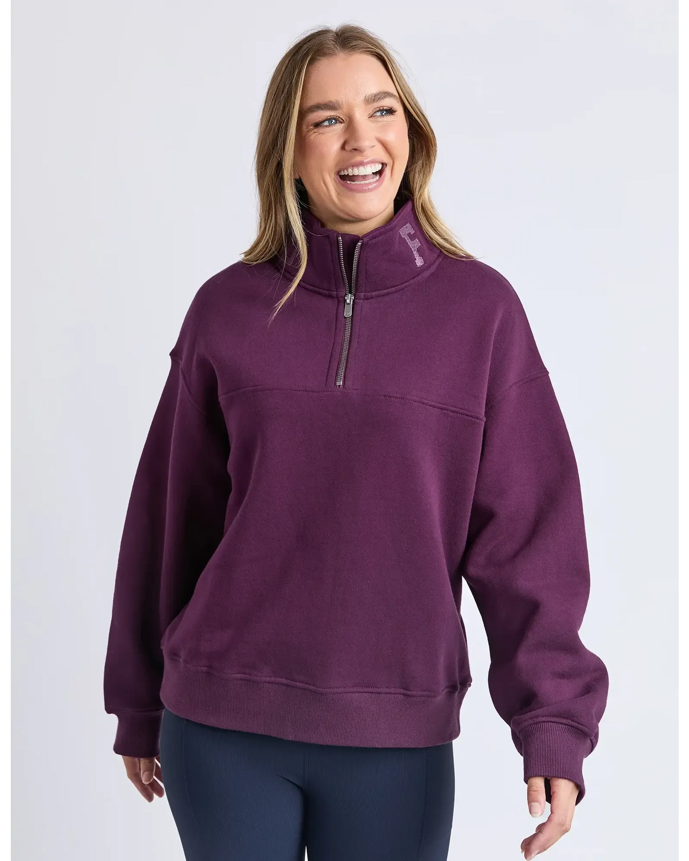 College Zip Crew - Plum-Foxwood-Lima & Co