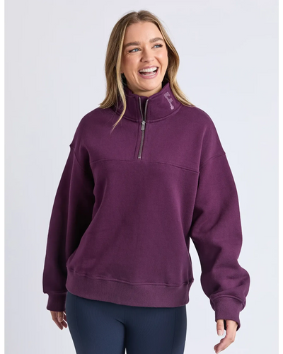 College Zip Crew - Plum-Foxwood-Lima & Co