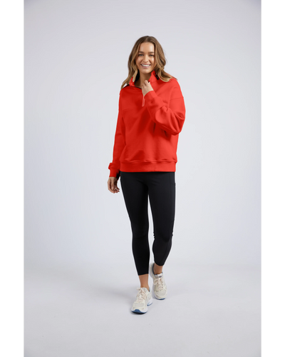 College Zip Crew - Red-Foxwood-Lima & Co