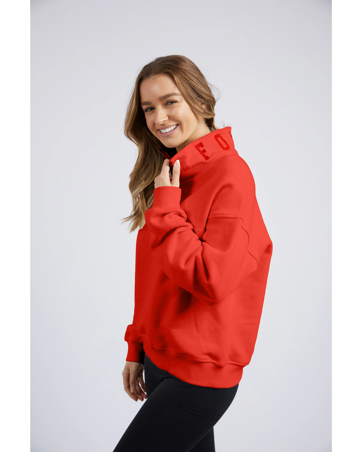 College Zip Crew - Red-Foxwood-Lima & Co