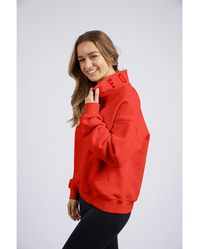 College Zip Crew - Red-Foxwood-Lima & Co