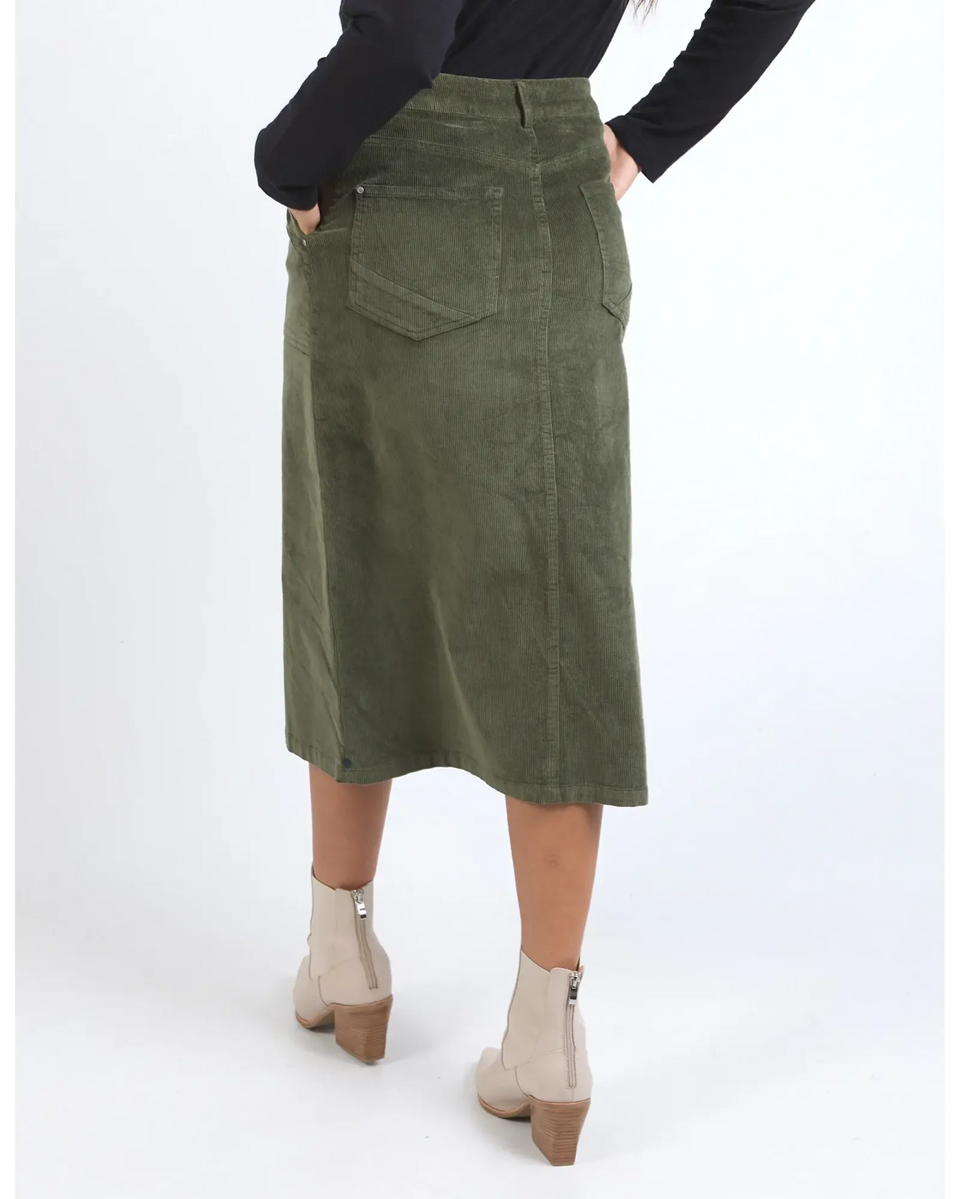 Collete Cord Skirt - Clover-Elm Lifestyle-Lima & Co