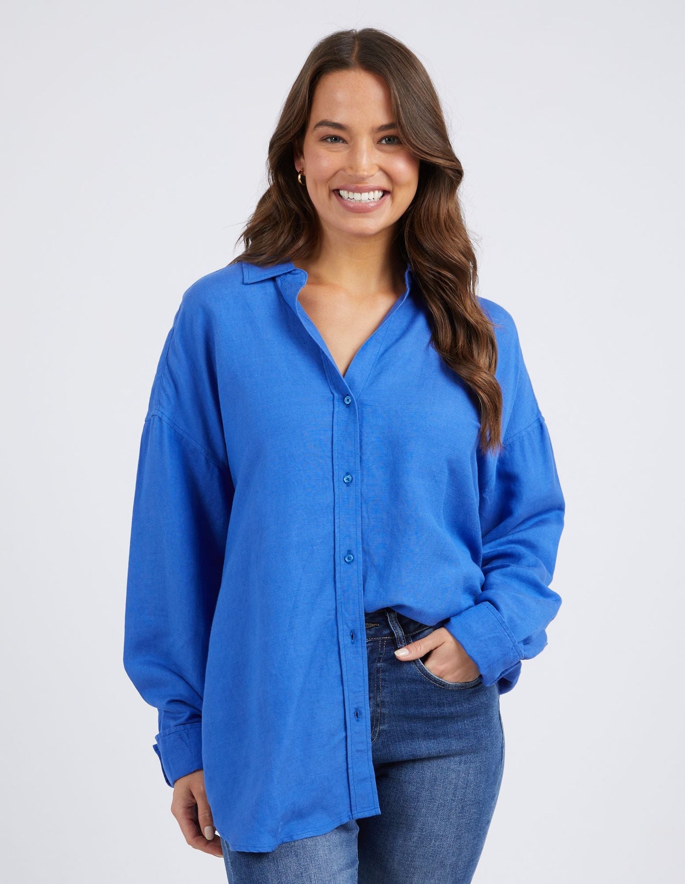 Cordelia Shirt - Royal Blue-Elm Lifestyle-Lima & Co