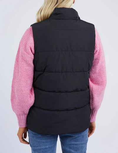 Core Puffer Vest - Black-Elm Lifestyle-Lima & Co