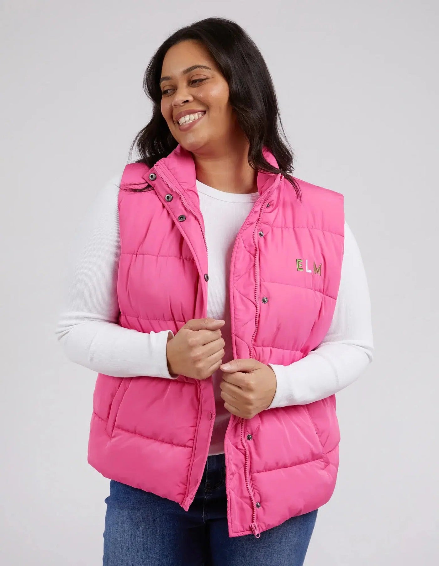 Core Puffer Vest - Shocking Pink-Elm Lifestyle-Lima & Co