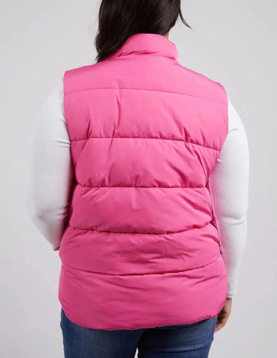 Core Puffer Vest - Shocking Pink-Elm Lifestyle-Lima & Co