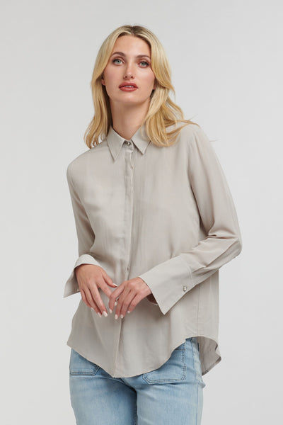 Crepe Hustler Shirt - Silver-365 Days-Lima & Co