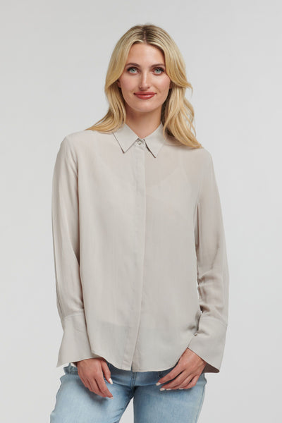 Crepe Hustler Shirt - Silver-365 Days-Lima & Co