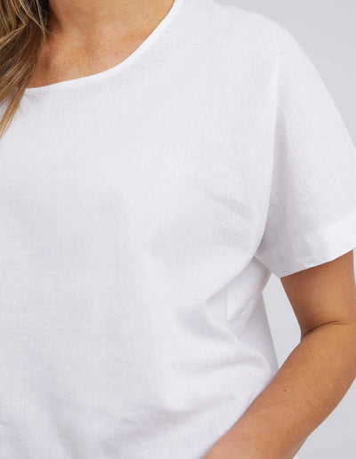 Curtis Woven Short Sleeve Tee - White-Elm Lifestyle-Lima & Co
