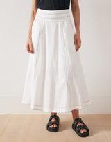 Dakota Linen Skirt - White-365 Days-Lima & Co