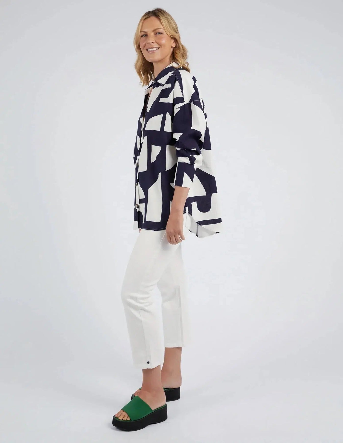 Dali Abstract Shirt - Midnight Abstract Print-Elm Lifestyle-Lima & Co