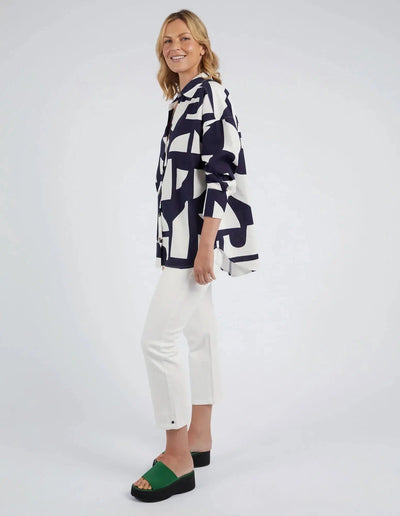 Dali Abstract Shirt - Midnight Abstract Print-Elm Lifestyle-Lima & Co