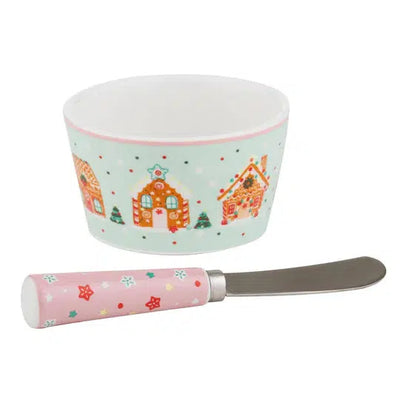 Dasher Gingerbread Bowl and Spreader-LADELLE-Lima & Co