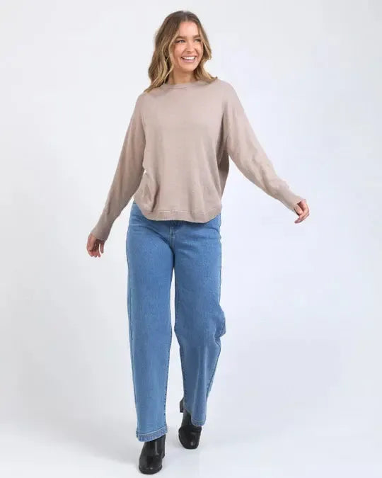 Delilah Knit - Mushroom-Foxwood-Lima & Co