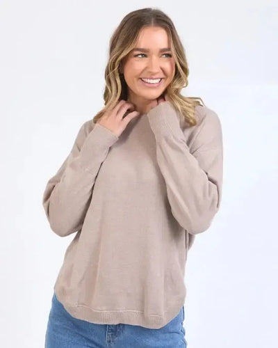 Delilah Knit - Mushroom-Foxwood-Lima & Co