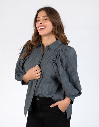 Della Blouse - Charcoal-Elm Lifestyle-Lima & Co