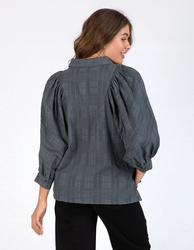 Della Blouse - Charcoal-Elm Lifestyle-Lima & Co