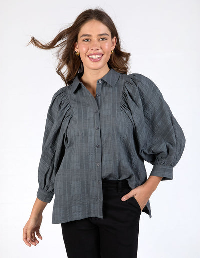 Della Blouse - Charcoal-Elm Lifestyle-Lima & Co