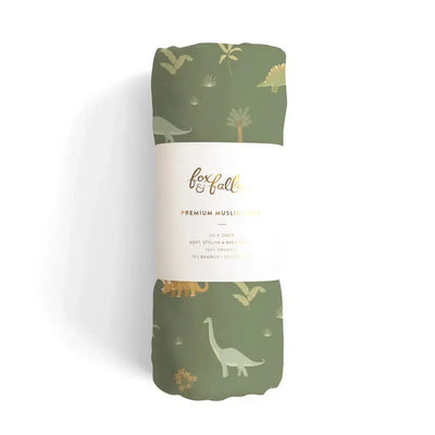 Dinos Organic Muslin Wrap-Fox And Fallow-Lima & Co
