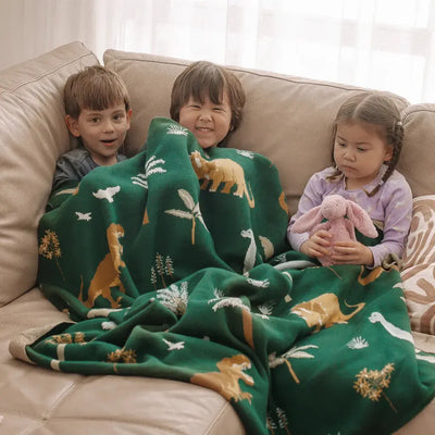 Dinos Throw Blanket-Fox And Fallow-Lima & Co