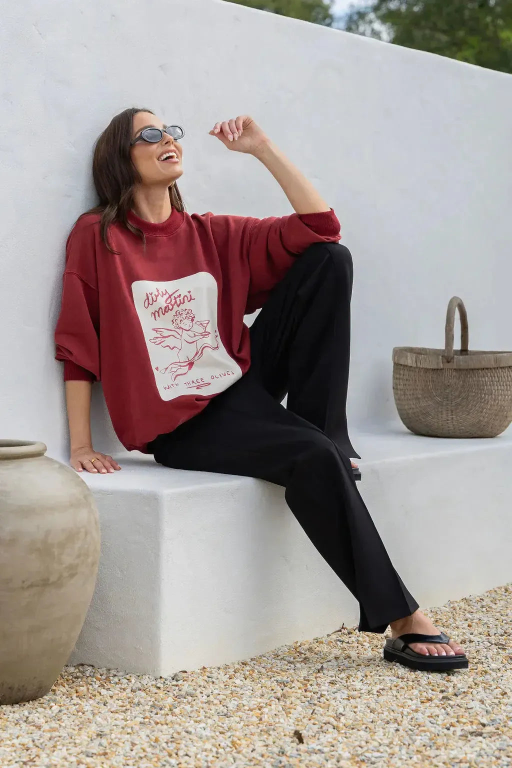 Dirty Martini Sweater - Red-Lima & Co-Lima & Co