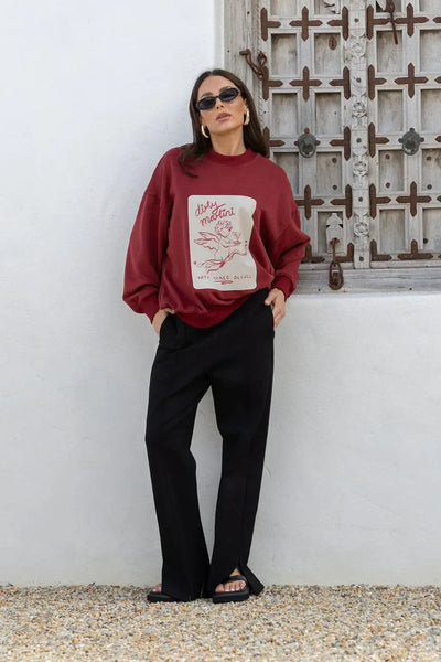 Dirty Martini Sweater - Red-Lima & Co-Lima & Co