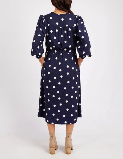 Dottie Dress - Navy Spot-Elm Lifestyle-Lima & Co