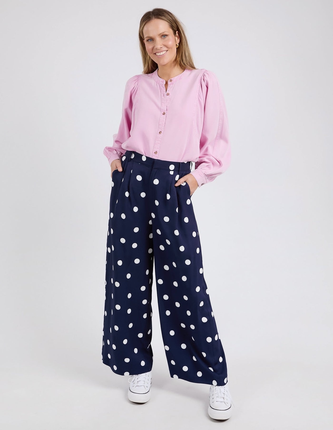 Dottie Pants - Navy Spot-Elm Lifestyle-Lima & Co