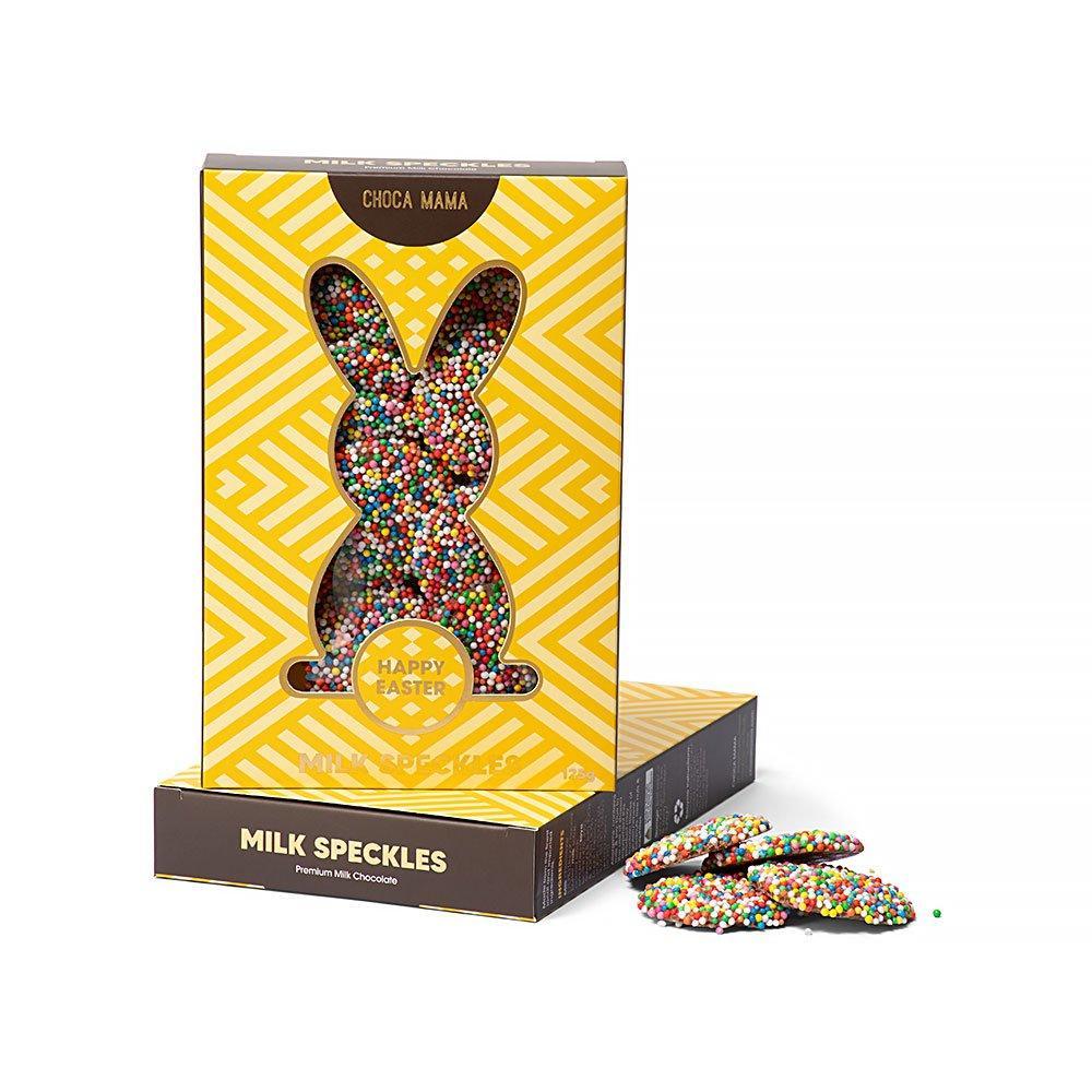 Easter Bunny Speckle Box Yellow 125g-Chocamama-Lima & Co