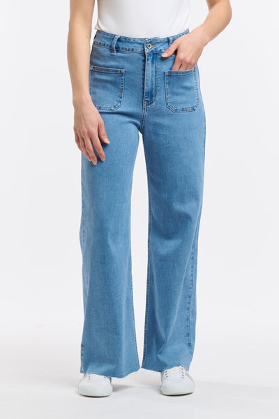 Eddie 7/8th Jean - Light Wash-Italian Star-Lima & Co