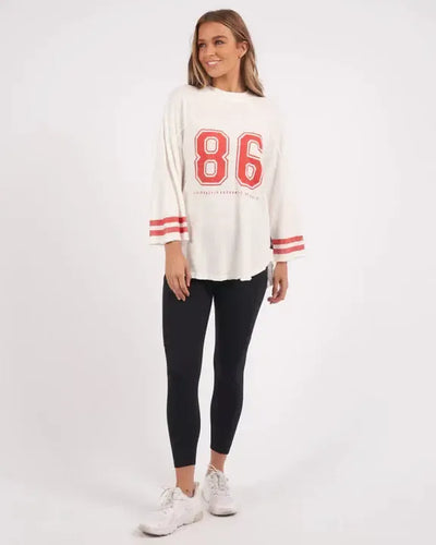 Eighty Six L/S Tee - Vintage White-Foxwood-Lima & Co
