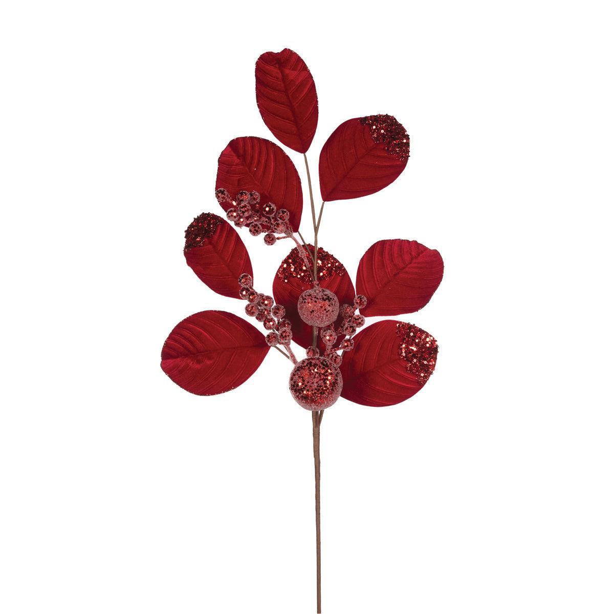 Elaborate Red Berry And Foliage Spray-Holly and Ivy-Lima & Co