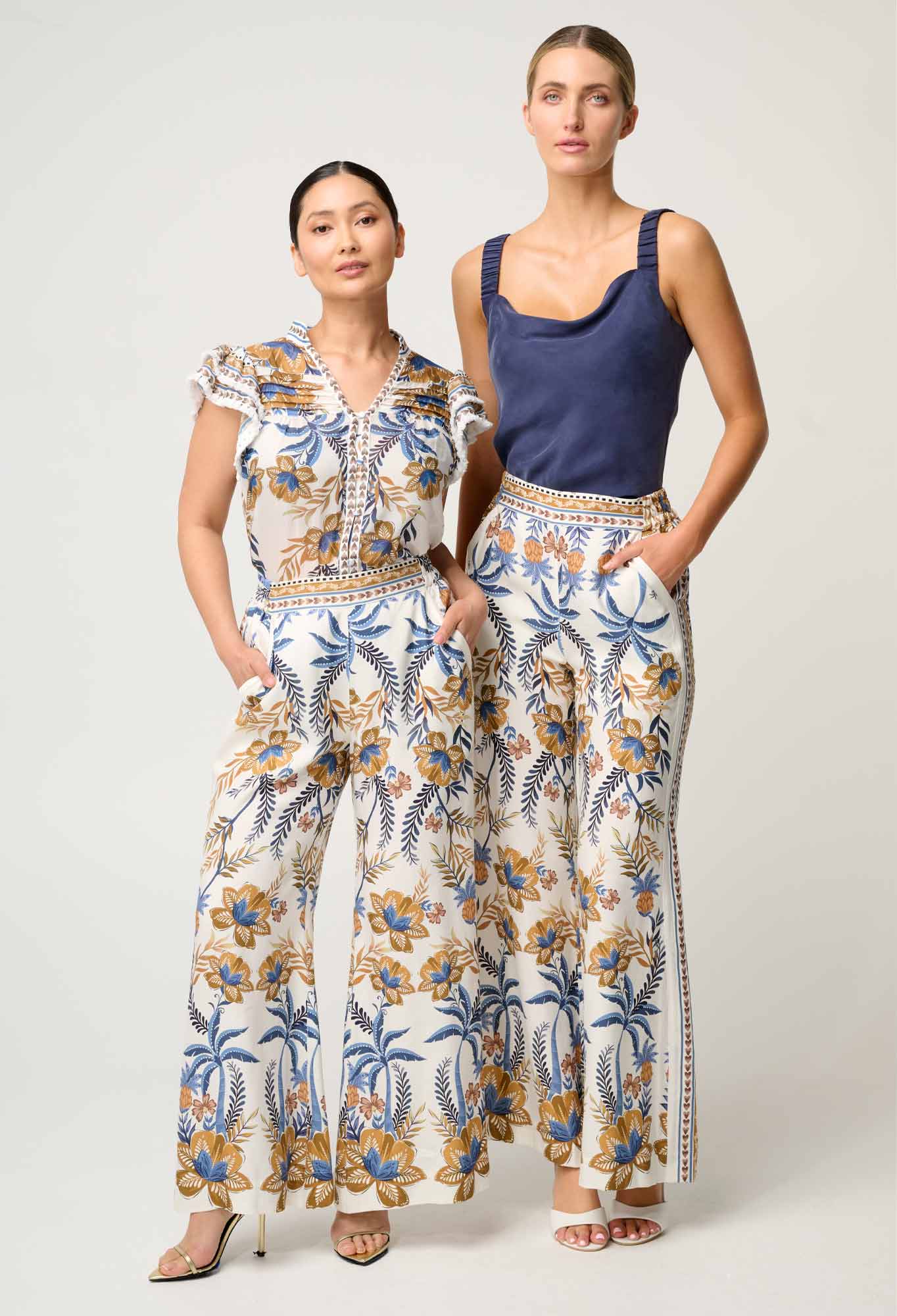 Elastic Waist Panel Pant - Golden Medina-Once Was-Lima & Co