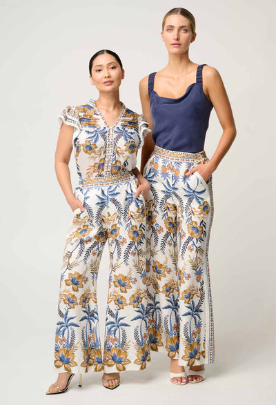 Elastic Waist Panel Pant - Golden Medina-Once Was-Lima & Co