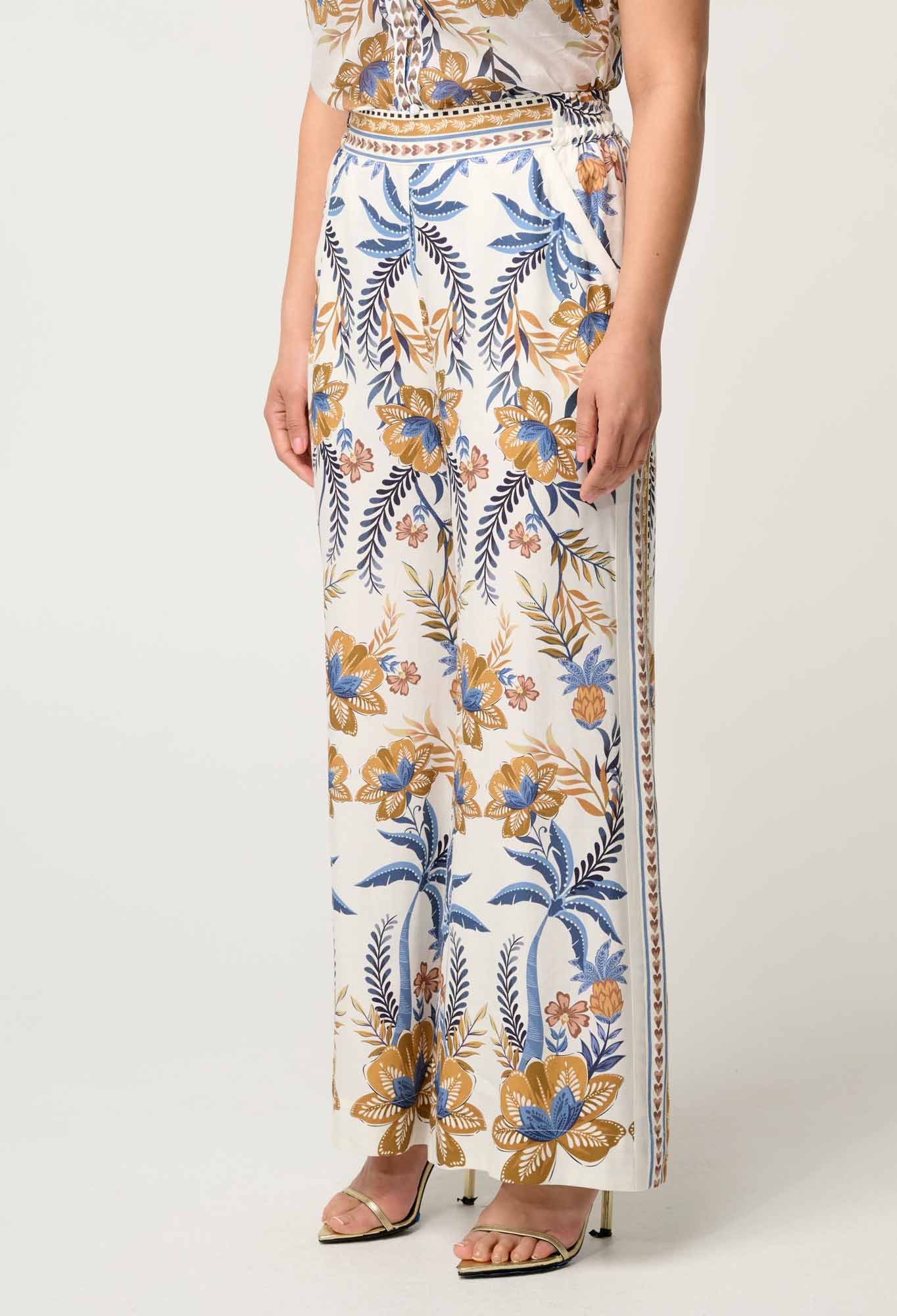 Elastic Waist Panel Pant - Golden Medina-Once Was-Lima & Co