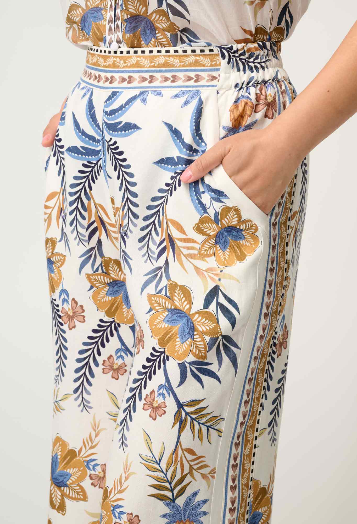 Elastic Waist Panel Pant - Golden Medina-Once Was-Lima & Co