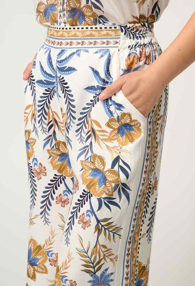 Elastic Waist Panel Pant - Golden Medina-Once Was-Lima & Co