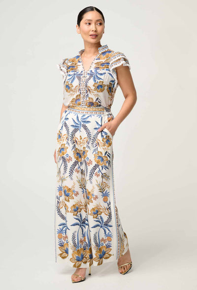 Elastic Waist Panel Pant - Golden Medina-Once Was-Lima & Co