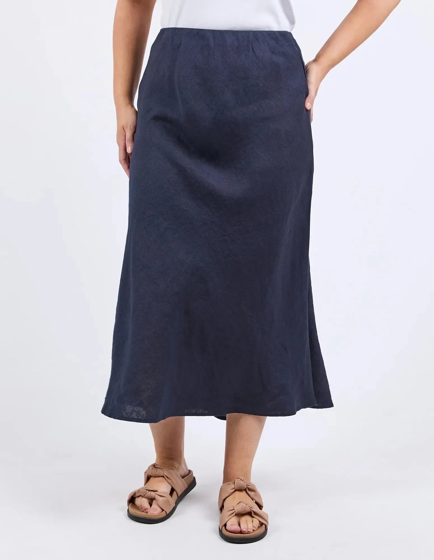 Eleni Skirt - Navy-Elm Lifestyle-Lima & Co
