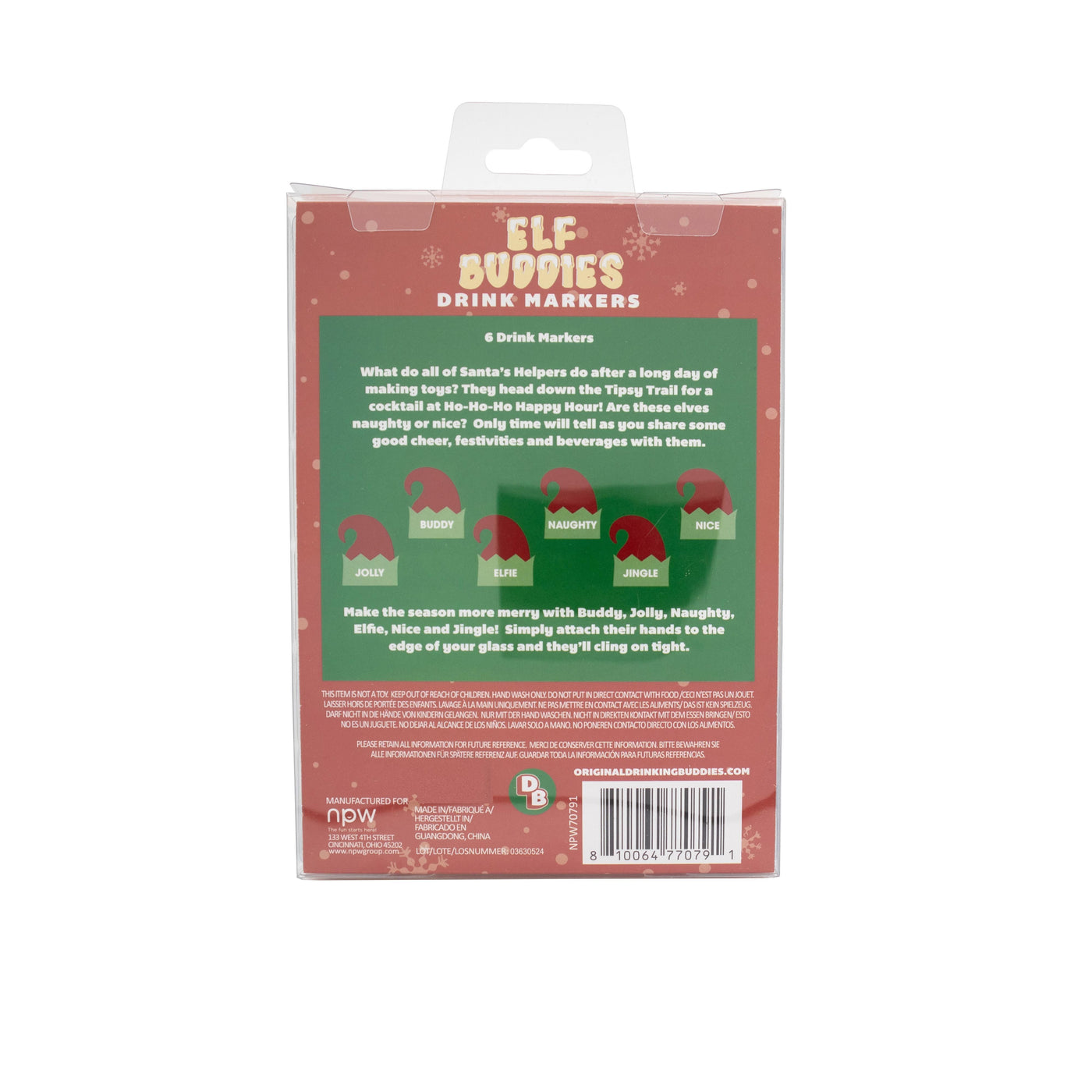 Elf Buddies Drink Markers Set 4-Lima and Co-Lima & Co