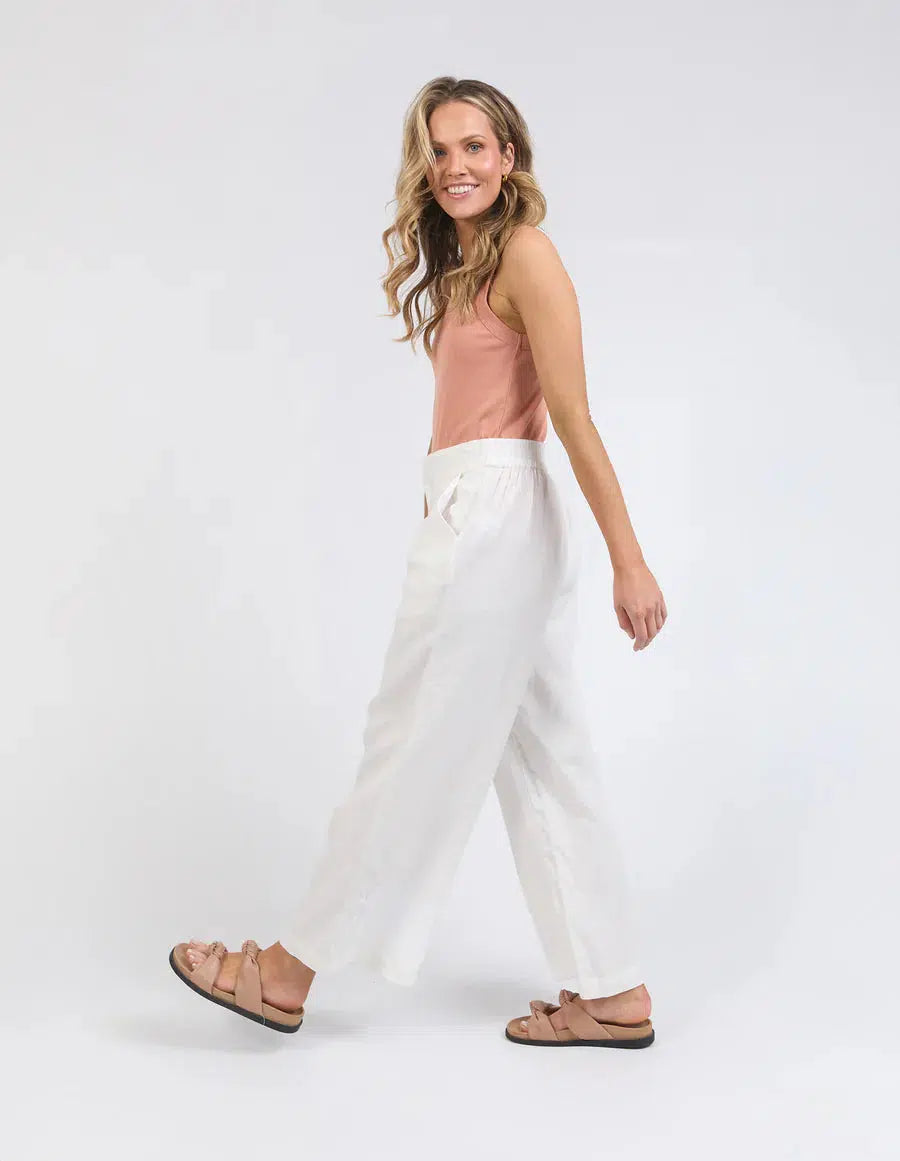 Elina Wide Leg Pant - Vintage White-Foxwood-Lima & Co