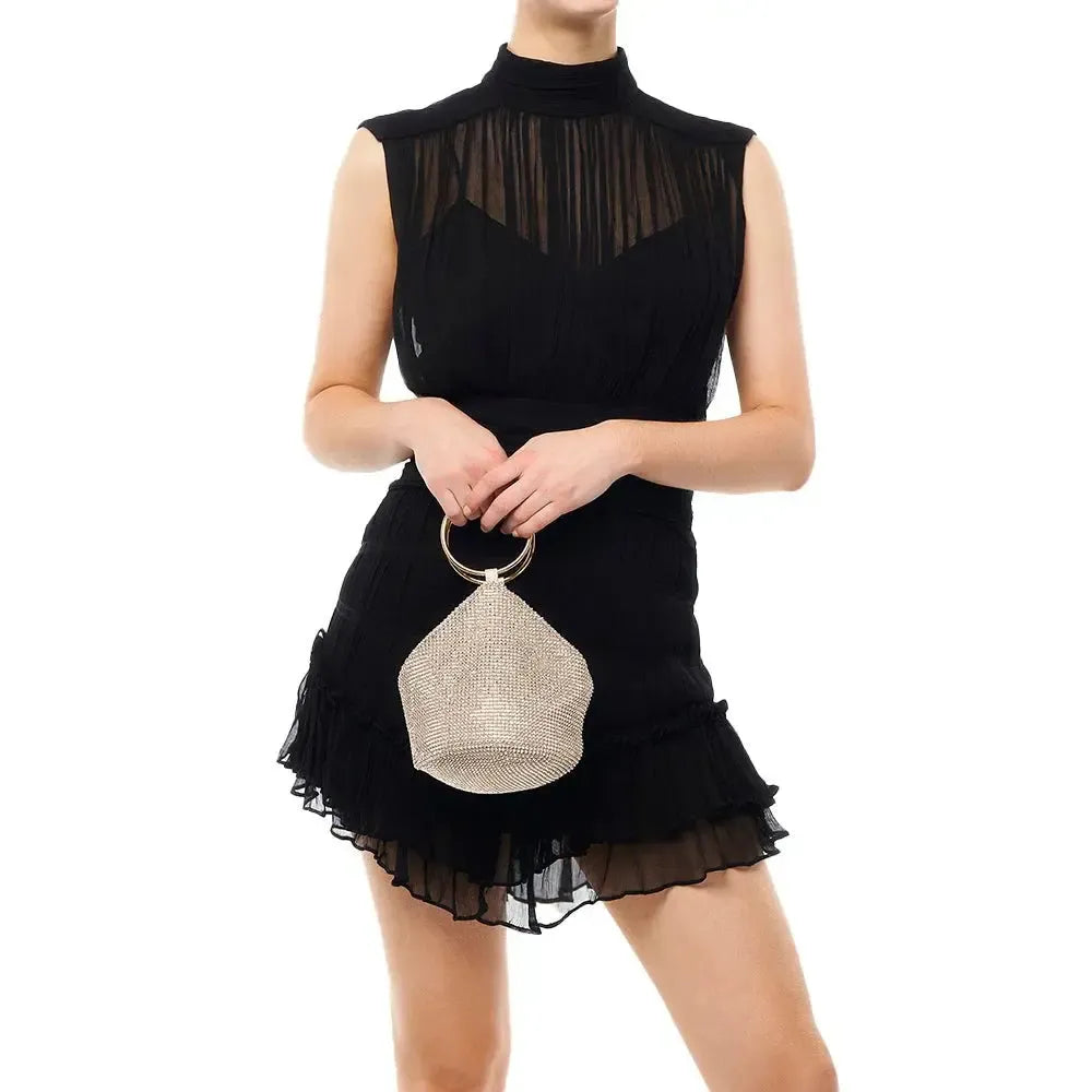 Ellie Crystal Mesh Handle Bag-Olga Berg-Lima & Co
