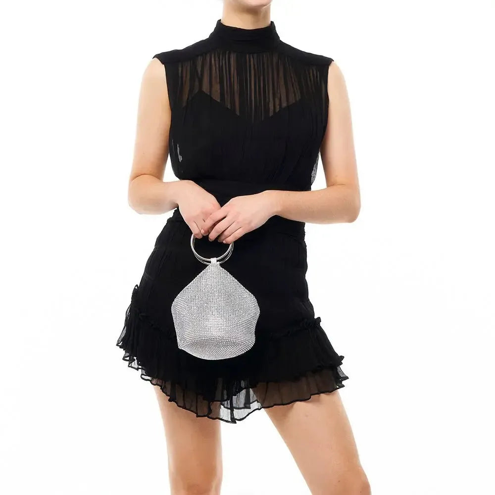 Ellie Crystal Mesh Handle Bag-Olga Berg-Lima & Co