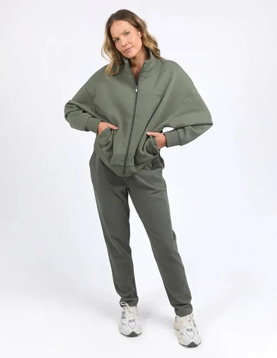 Ember Zip Thru - Khaki-Foxwood-Lima & Co