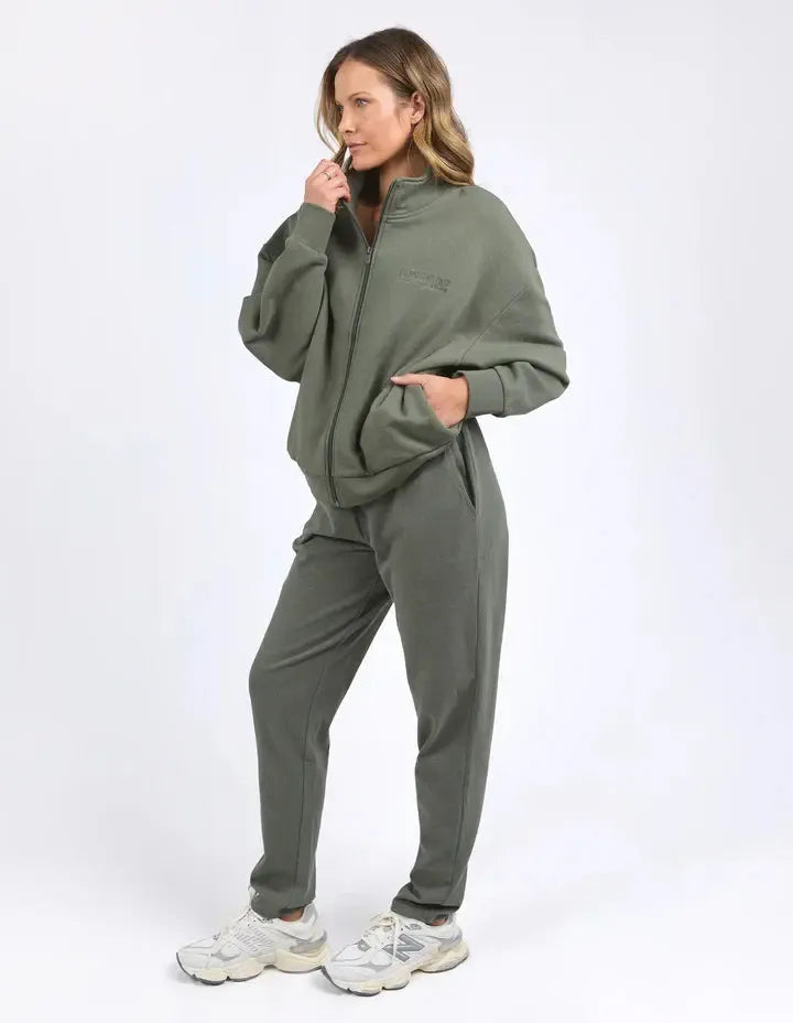 Ember Zip Thru - Khaki-Foxwood-Lima & Co