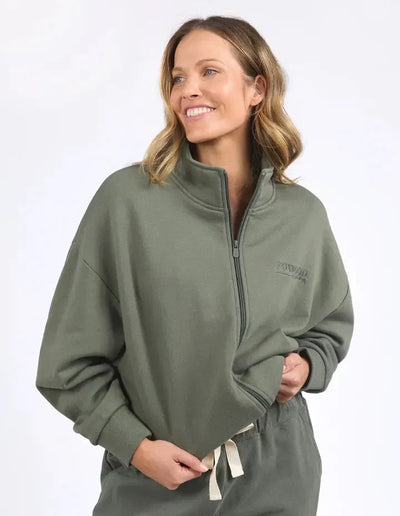 Ember Zip Thru - Khaki-Foxwood-Lima & Co