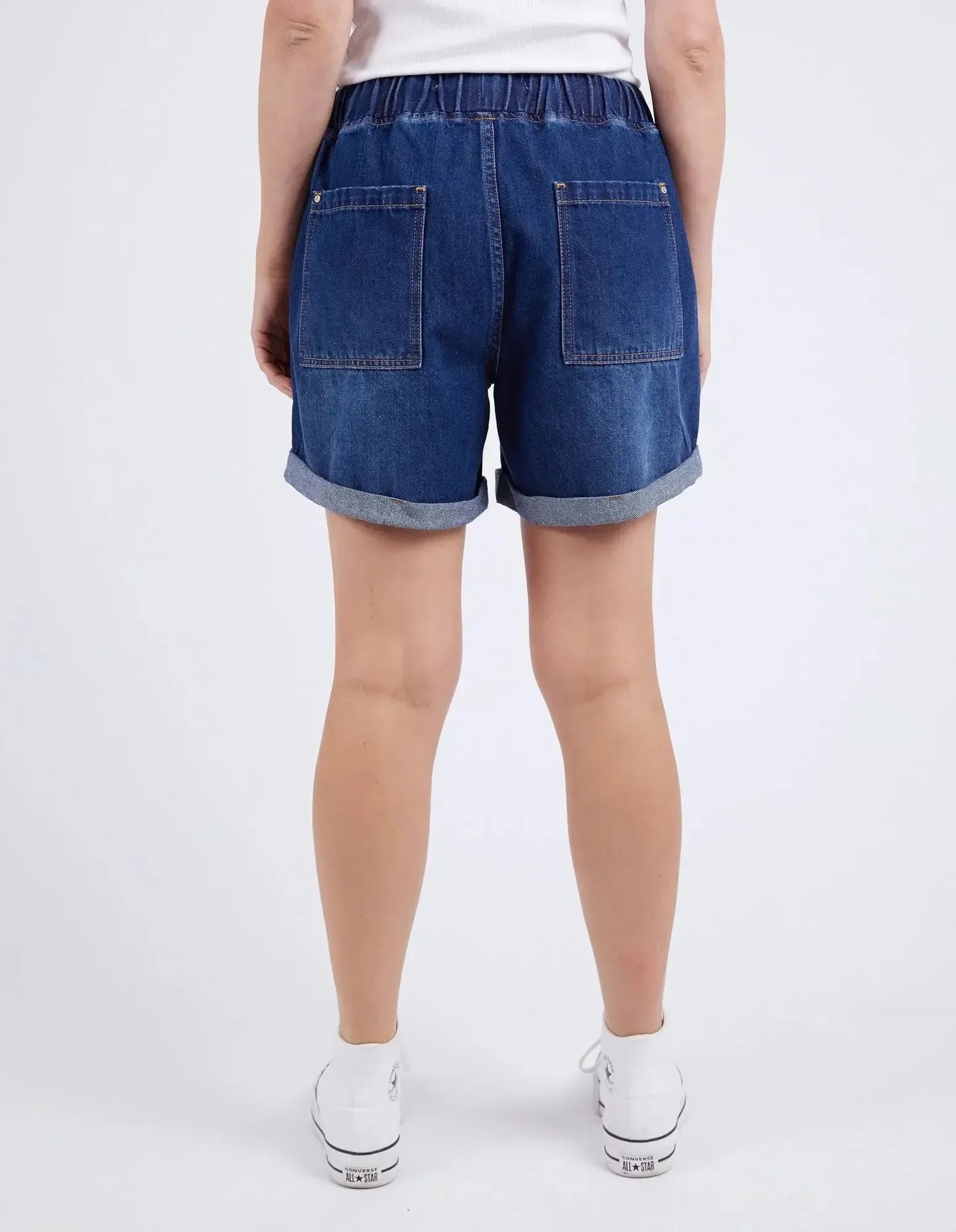 Emma Relaxed denim Short - Dark Blue Wash-Elm Lifestyle-Lima & Co