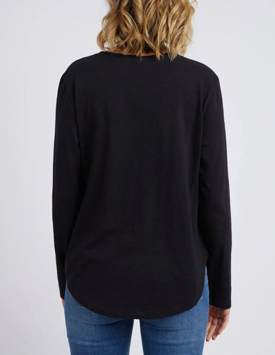 Everyday L/S Tee - Black-Elm Lifestyle-Lima & Co