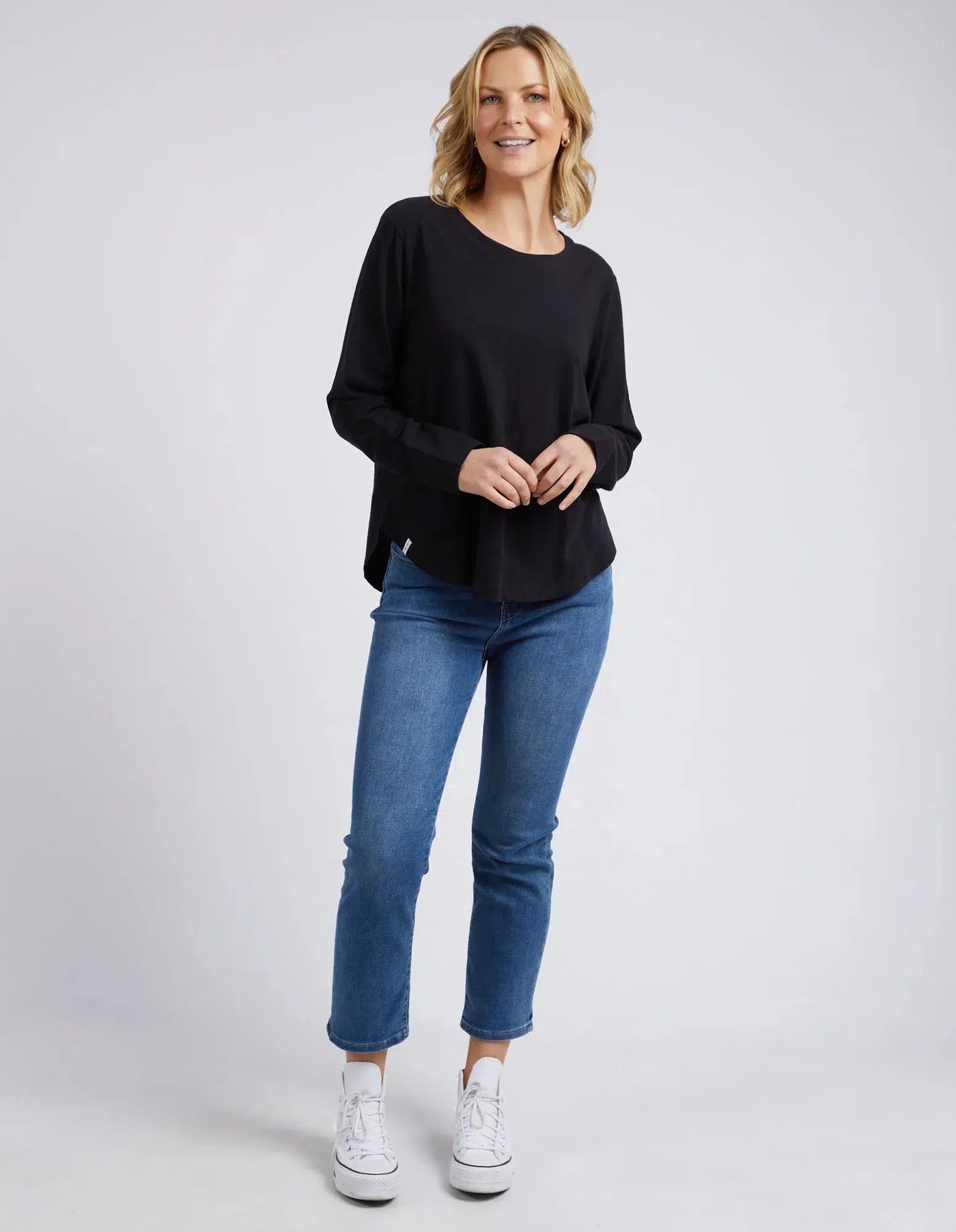 Everyday L/S Tee - Black-Elm Lifestyle-Lima & Co