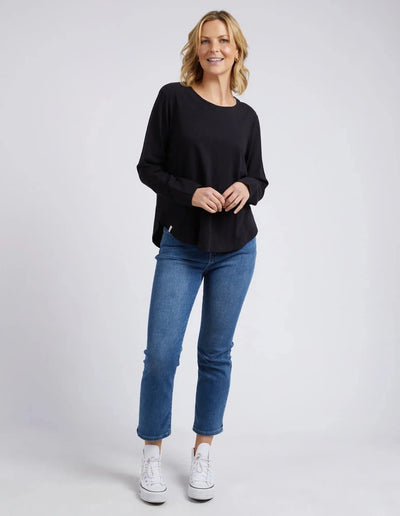 Everyday L/S Tee - Black-Elm Lifestyle-Lima & Co